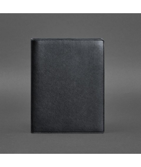 Leather notebook with segregator (soft cover with rings) 13.0 dark blue