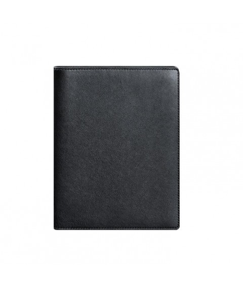 Leather notebook with segregator (soft cover with rings) 13.0 dark blue