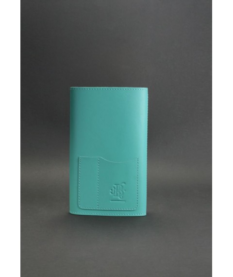Women's leather notebook (Soft-book) 2.0 turquoise