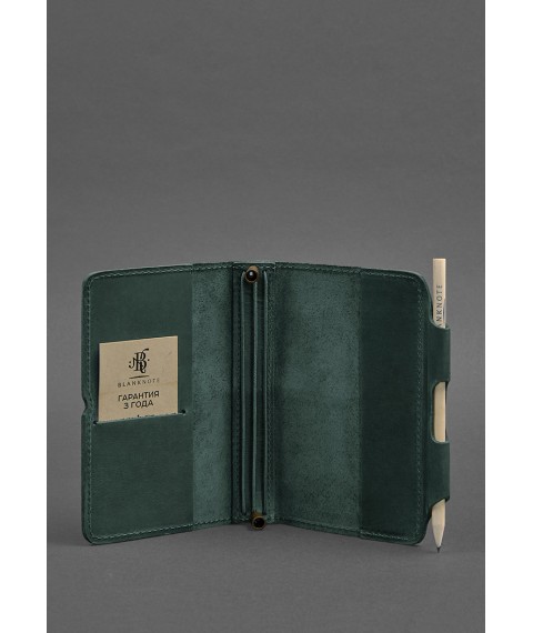 Leather notebook (Soft-book) 3.0 green Crazy Horse
