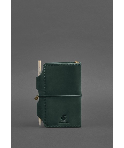 Leather notebook (Soft-book) 3.0 green Crazy Horse