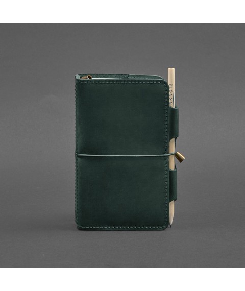 Leather notebook (Soft-book) 3.0 green Crazy Horse