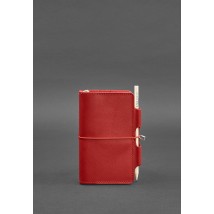 Женский кожаный блокнот (Софт-бук) 3.0 красный