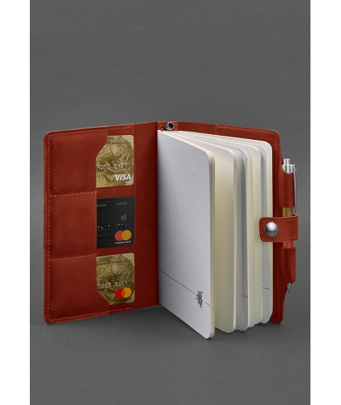 Women's leather notebook (Soft-book) 4.0 coral