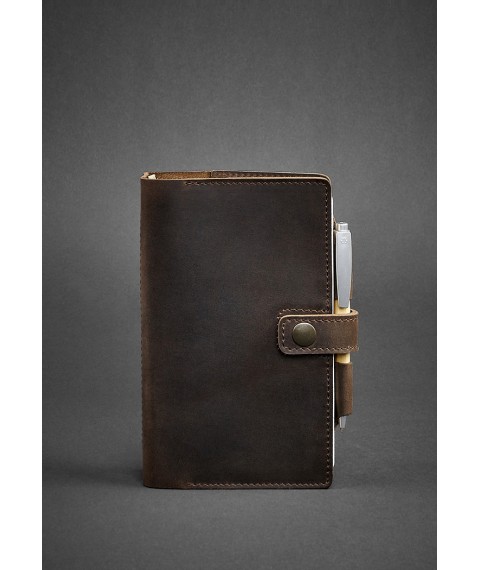 Leather notebook (Soft-book) 4.0 dark brown Crazy Horse
