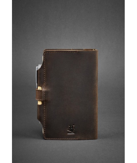 Leather notebook (Soft-book) 4.0 dark brown Crazy Horse