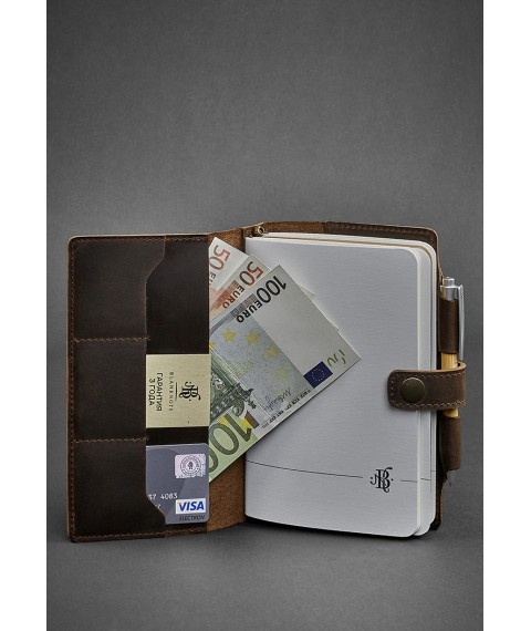 Leather notebook (Soft-book) 4.0 dark brown Crazy Horse