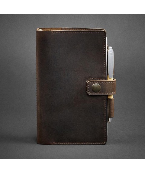 Leather notebook (Soft-book) 4.0 dark brown Crazy Horse