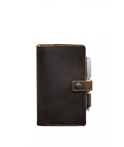 Leather notebook (Soft-book) 4.0 dark brown Crazy Horse