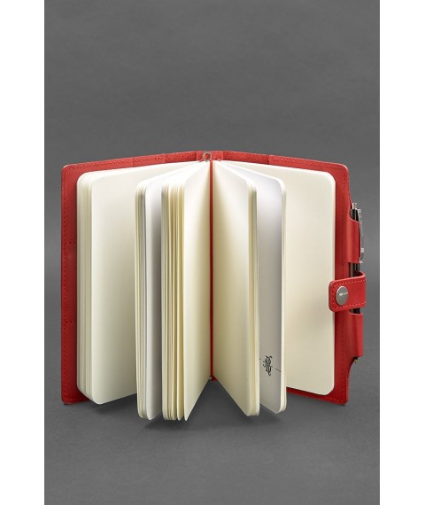 Women's leather notebook (Soft-book) 4.0 red
