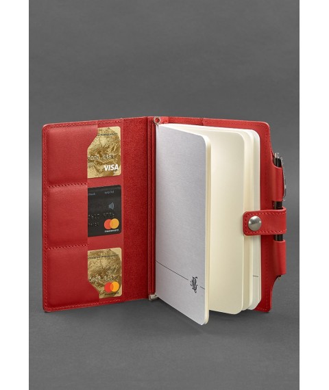 Women's leather notebook (Soft-book) 4.0 red