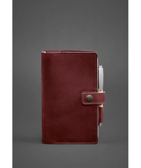 Leather notebook (Soft-book) 4.0 burgundy Crazy Horse
