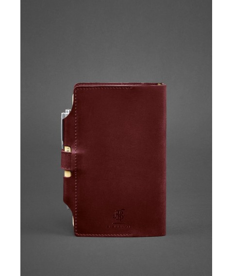Leather notebook (Soft-book) 4.0 burgundy Crazy Horse