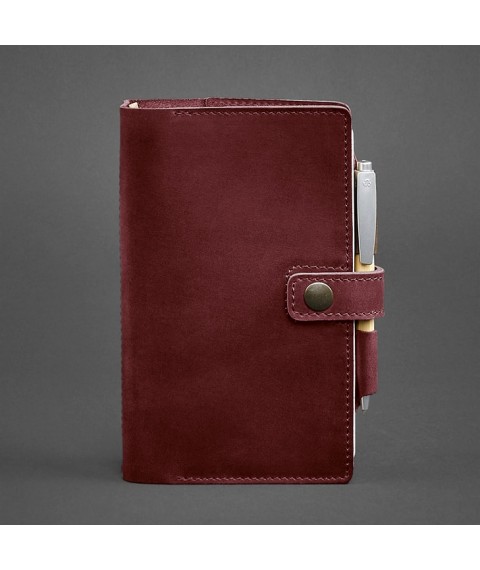 Leather notebook (Soft-book) 4.0 burgundy Crazy Horse