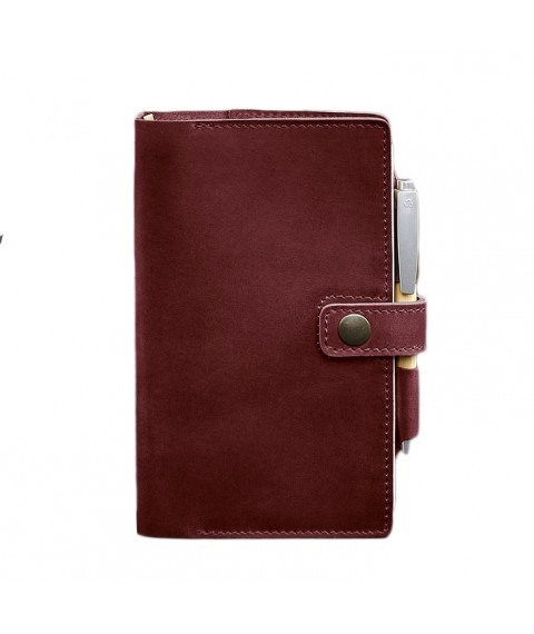 Leather notebook (Soft-book) 4.0 burgundy Crazy Horse