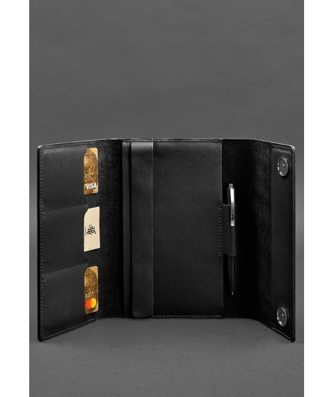 Кожаный блокнот (Софт-бук) 5.1 угольно-черный