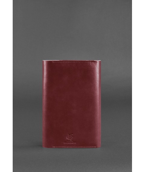 Шкіряний блокнот (Софт-бук) 5.0 бордовий