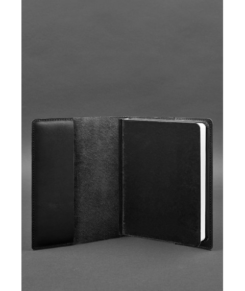 Leather cover for notebook 6.0 (soft book) black Crust