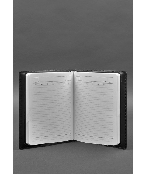 Leather cover for notebook 6.0 (soft book) black Crust