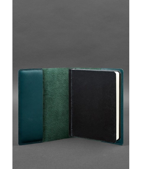 Leather cover for notepad 6.0 (soft book) green