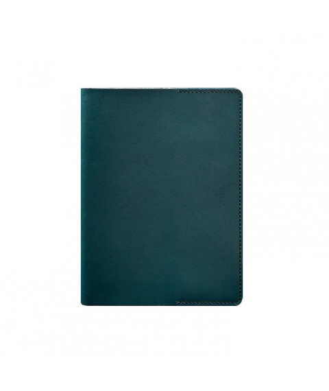 Кожаная обложка для блокнота 6.0 (софт-бук) зеленая
