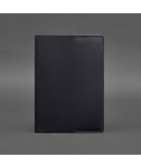 Leather cover for notebook 6.0 (soft book) blue Crazy Horse