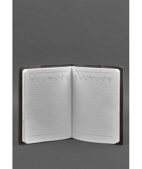 Кожаная обложка для блокнота 6.0 (софт-бук) темно-коричневая