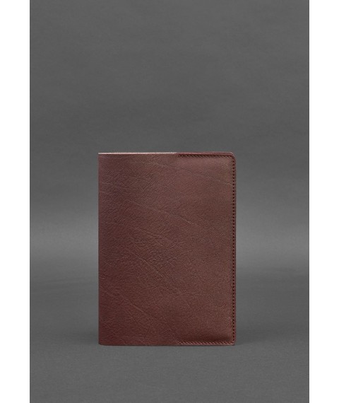 Leather cover for notebook 6.0 (soft book) Burgundy Crust