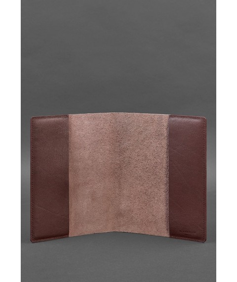 Leather cover for notebook 6.0 (soft book) Burgundy Crust