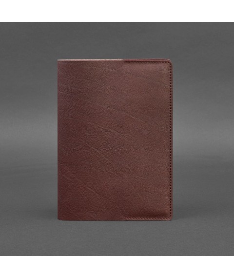 Leather cover for notebook 6.0 (soft book) Burgundy Crust