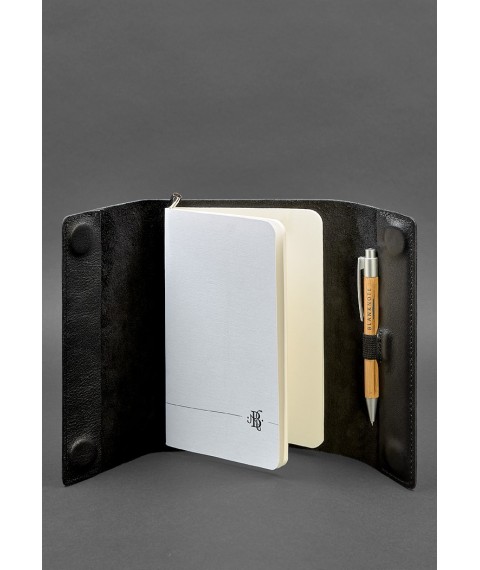Leather notebook softbook 7.0 charcoal black