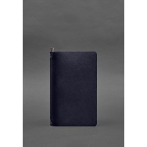 Leather notebook (soft-book) 8.0 with elastic band, blue crust
