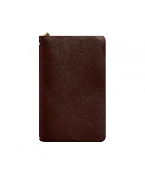 Leather notebook (soft-book) 8.0 with elastic band, burgundy crust