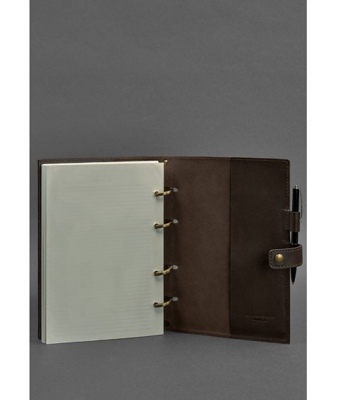 Leather notebook with dated block (Soft-book) 9.1 dark brown