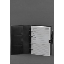 Кожаный блокнот с датированным блоком (Софт-бук) 9.1 черный