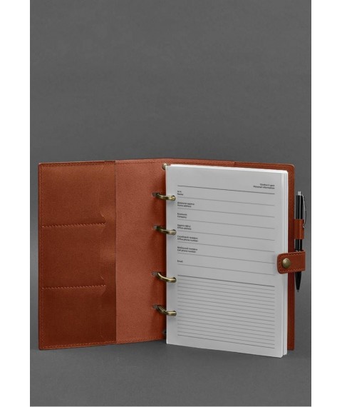 Leather notebook with dated block (Soft-book) 9.1 light brown