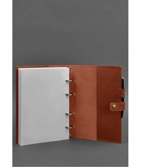 Leather notebook with dated block (Soft-book) 9.1 light brown