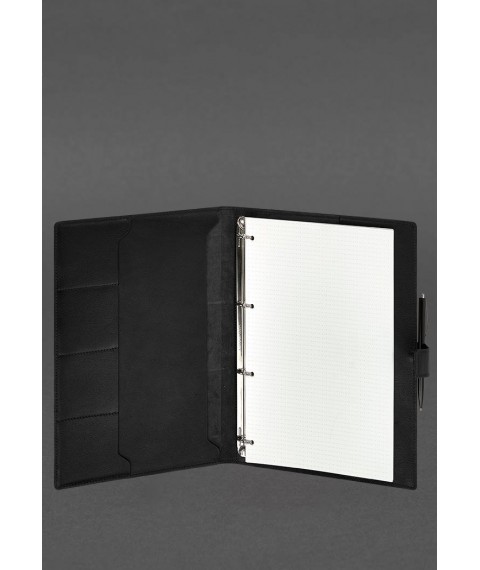 Leather notebook A4 (soft book) 9.2 black crust