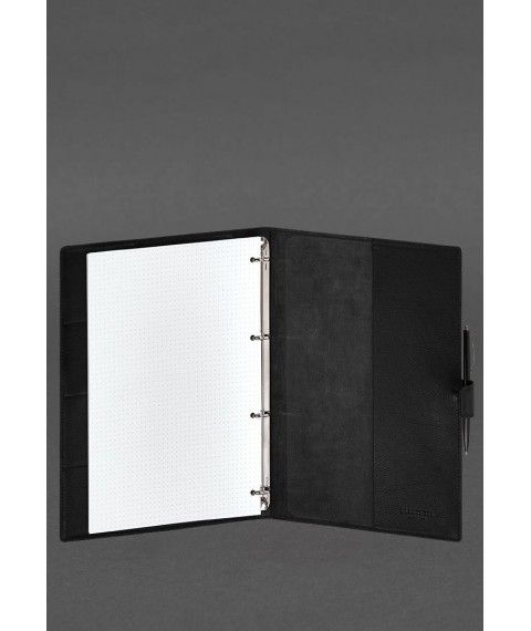 Leather notebook A4 (soft book) 9.2 black crust