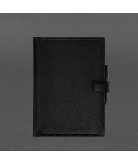 Leather notebook A4 (soft book) 9.2 black crust