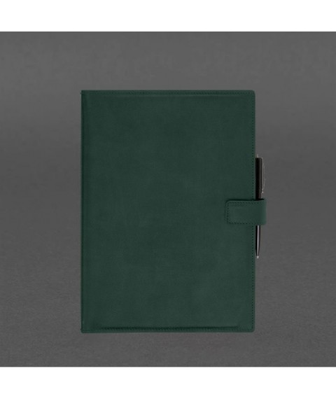 Leather notebook A4 (soft book) 9.2 green Crazy Horse