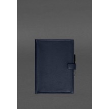 Leather notebook A4 (soft book) 9.2 blue Crust