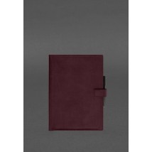 Leather notebook A4 (soft book) 9.2 burgundy Crazy Horse