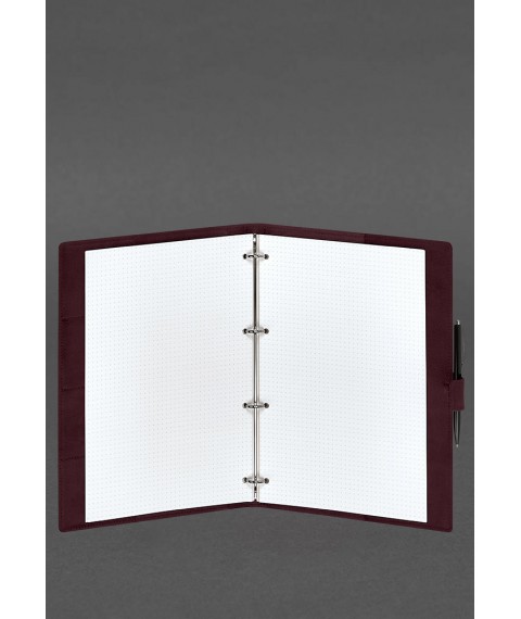 Leather notebook A4 (soft book) 9.2 burgundy Crazy Horse