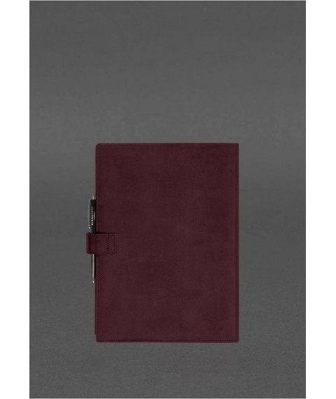 Leather notebook A4 (soft book) 9.2 burgundy Crazy Horse