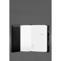 Leather notebook A5 (soft book) 9.3 black crust