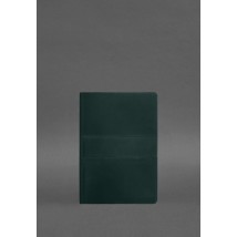 Leather notebook A5 (soft book) 9.3 green Crazy Horse