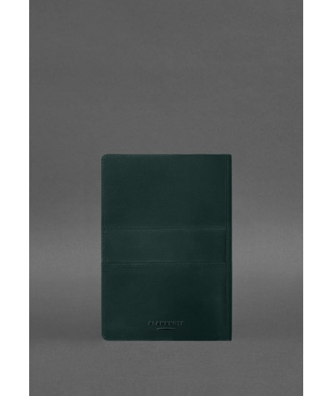 Leather notebook A5 (soft book) 9.3 green Crazy Horse