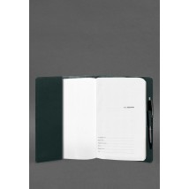 Leather notebook A5 (soft book) 9.3 green Crazy Horse