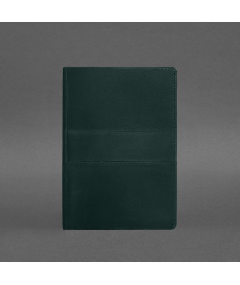 Leather notebook A5 (soft book) 9.3 green Crazy Horse